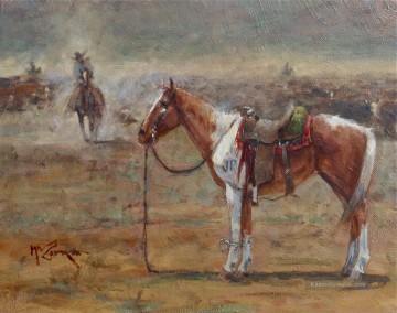  cowboy Ölbilder - Cowboy und Pferd Cheif